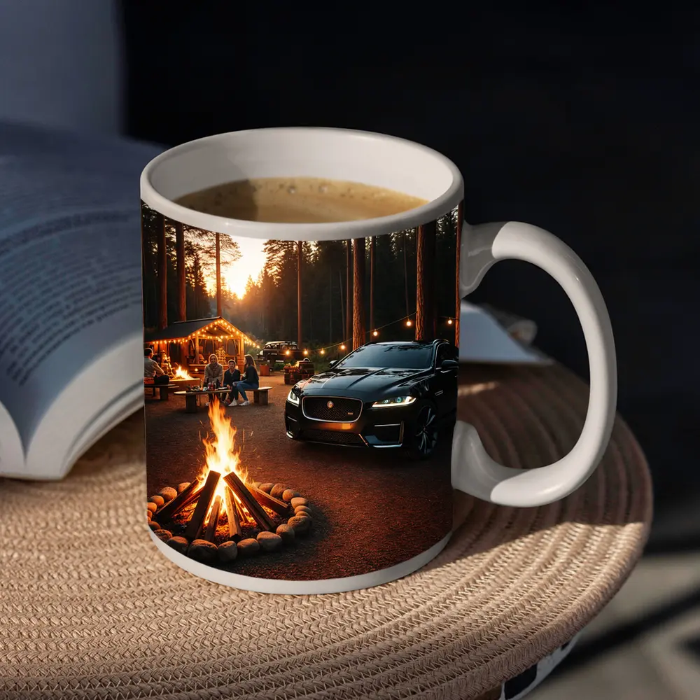 Jaguar F-Pace Black Forest Campfire Sunset – Mugs
