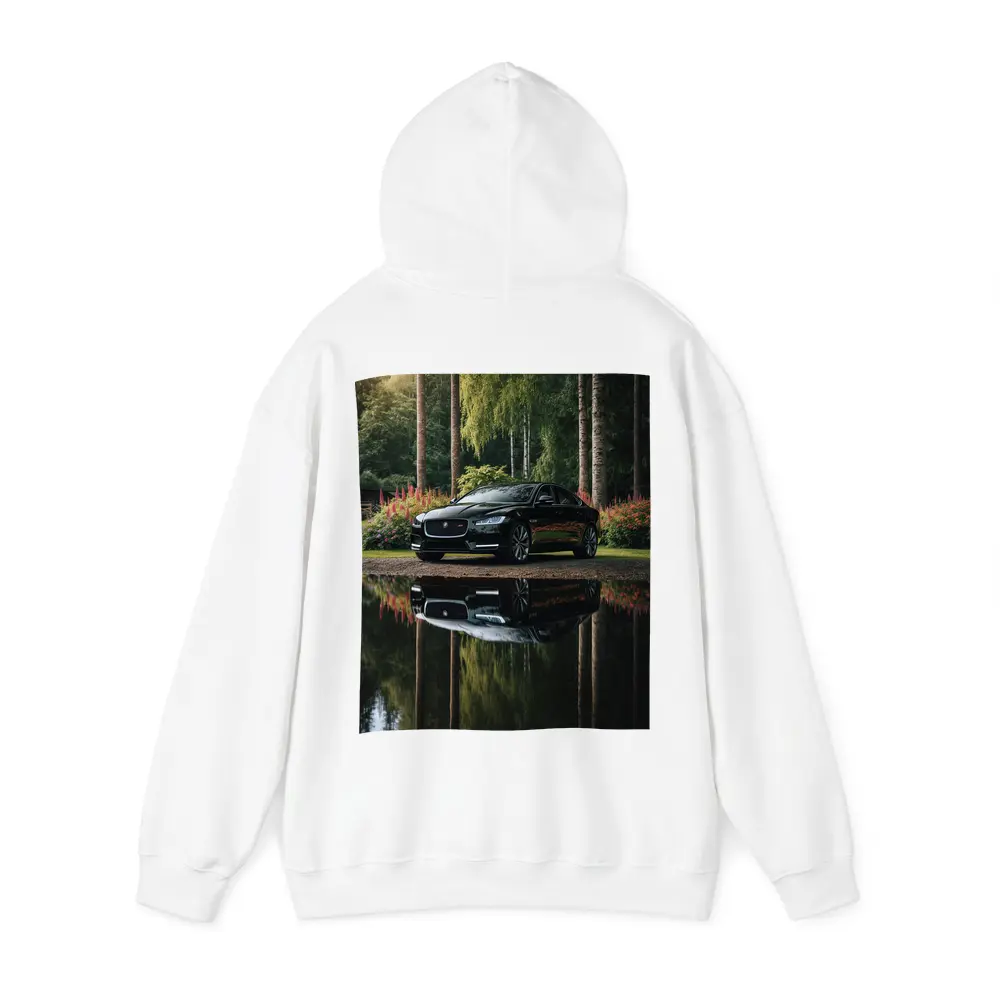 Jaguar XF Black Sedan Forest Reflection – Hoodies