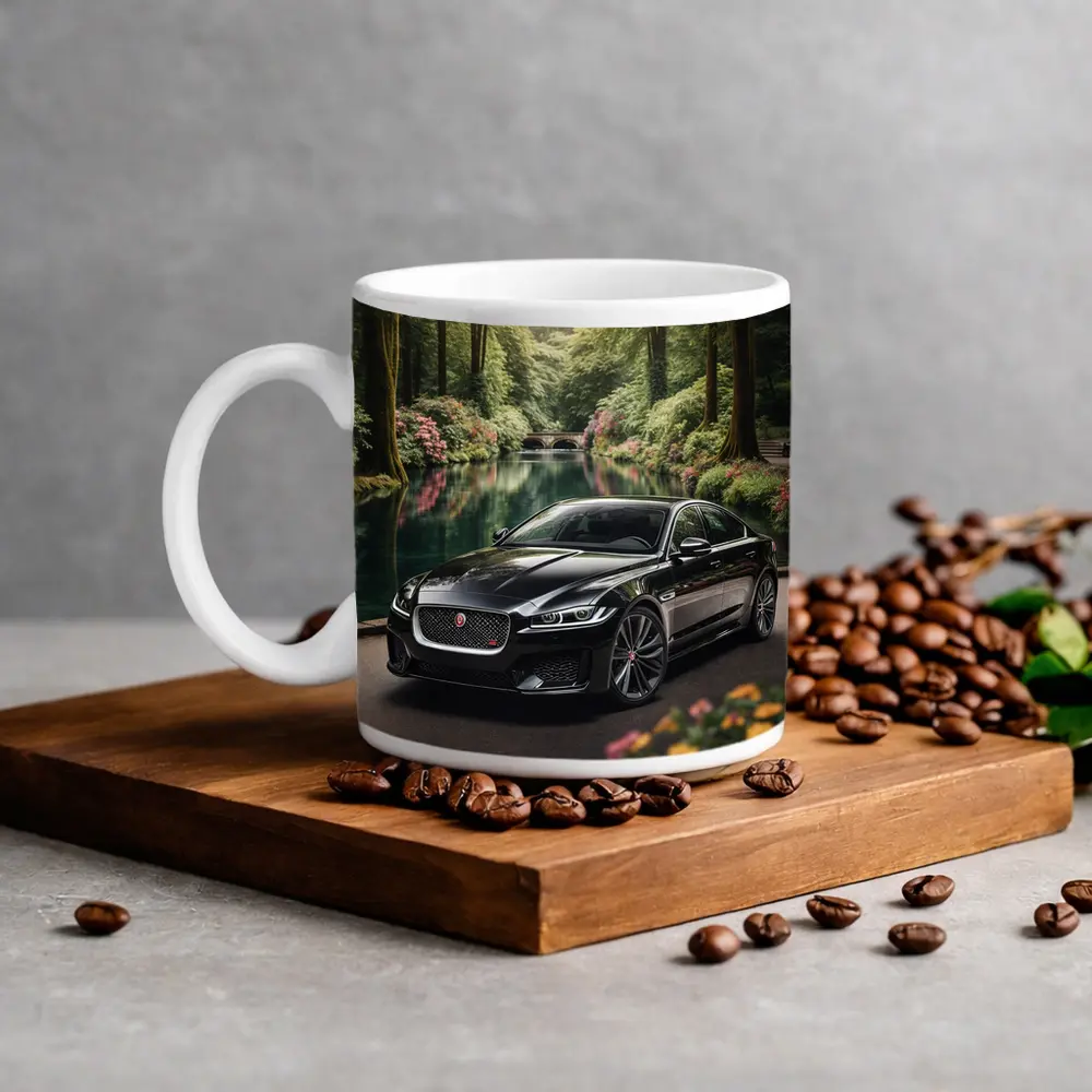 Jaguar XF Black Sedan Forest River – Mugs