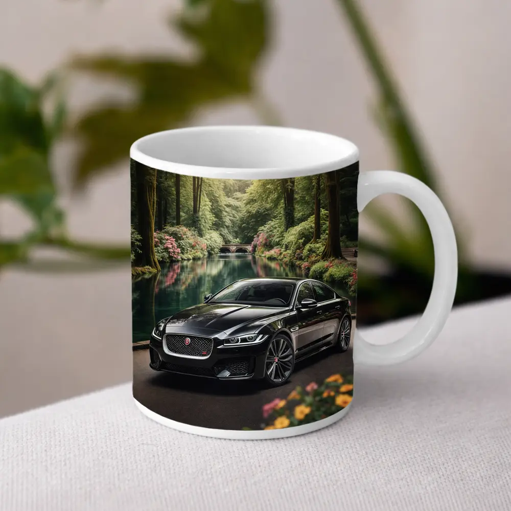 Jaguar XF Black Sedan Forest River – Mugs
