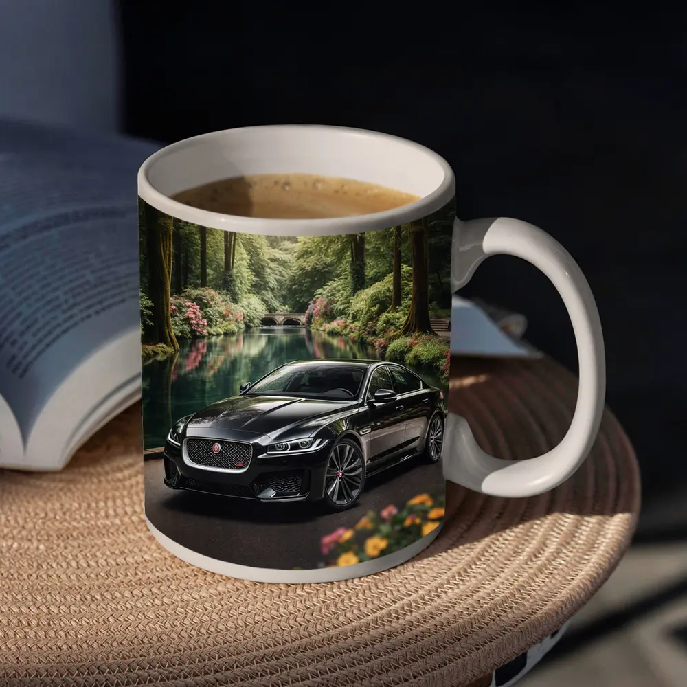 Jaguar XF Black Sedan Forest River – Mugs