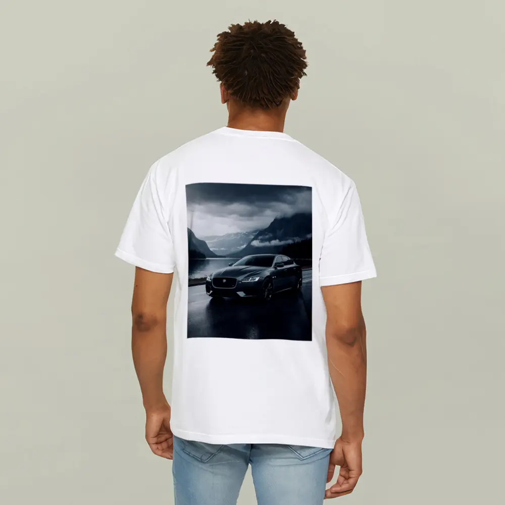 Jaguar XF Dark Road Moody Mountain Scene – T-Shirts