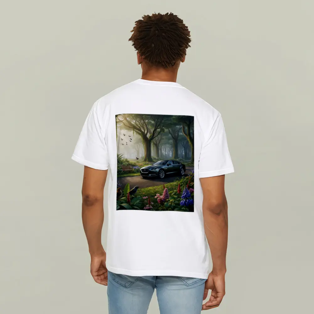Jaguar XJ Sedan in Lush Forest Garden – T-Shirts