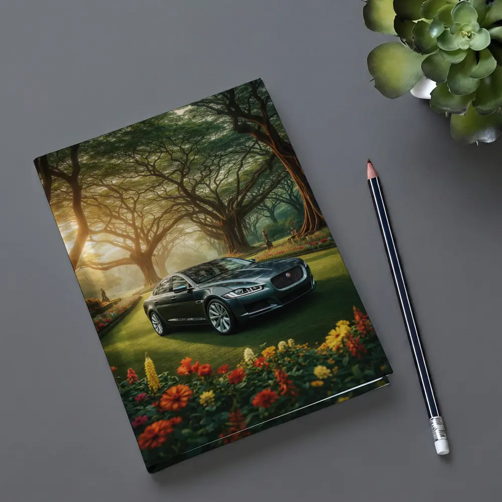Jaguar XF Sedan Parked In Garden – Notebooks