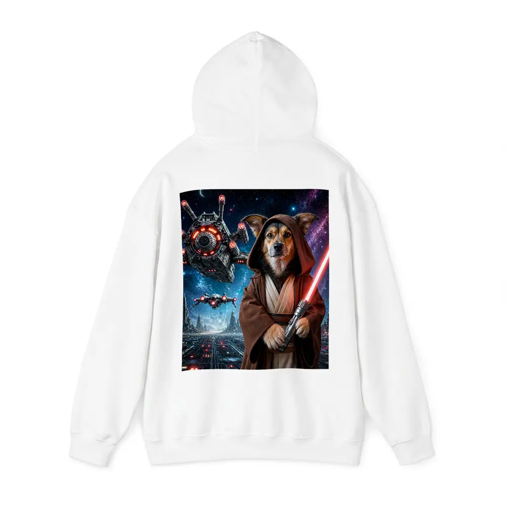 Jedi Dog With Lightsaber In Galaxy – Hoodies