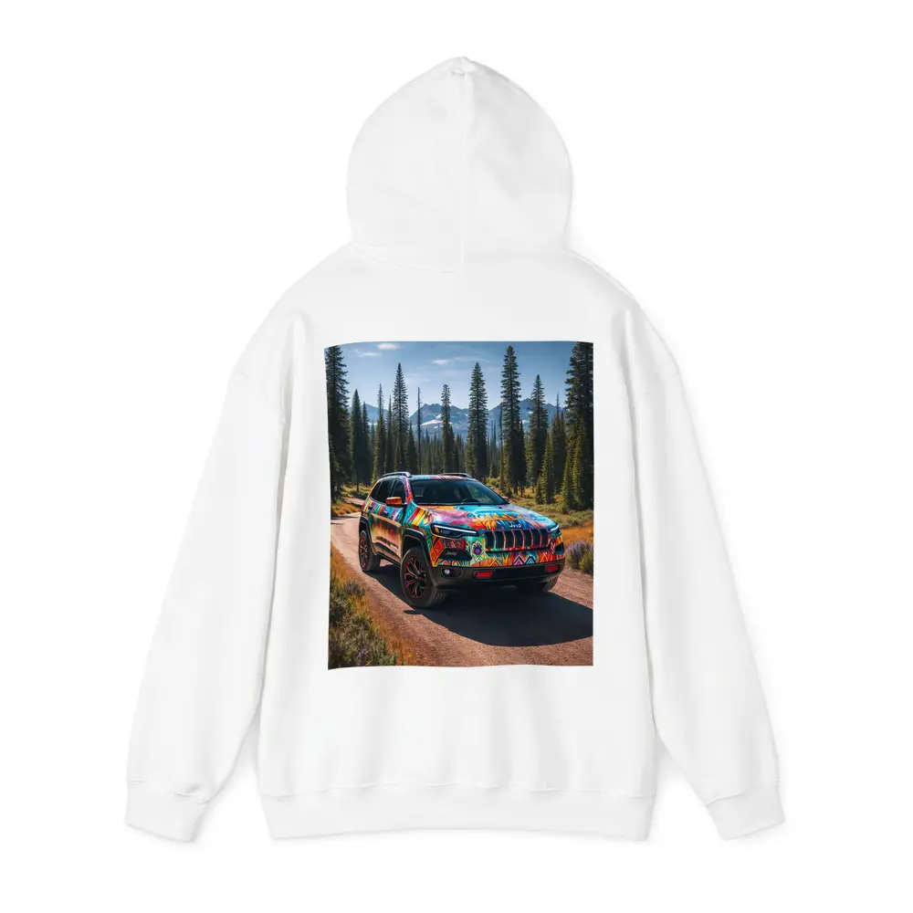 Jeep Cherokee Colorful Art Forest Trail – Hoodies
