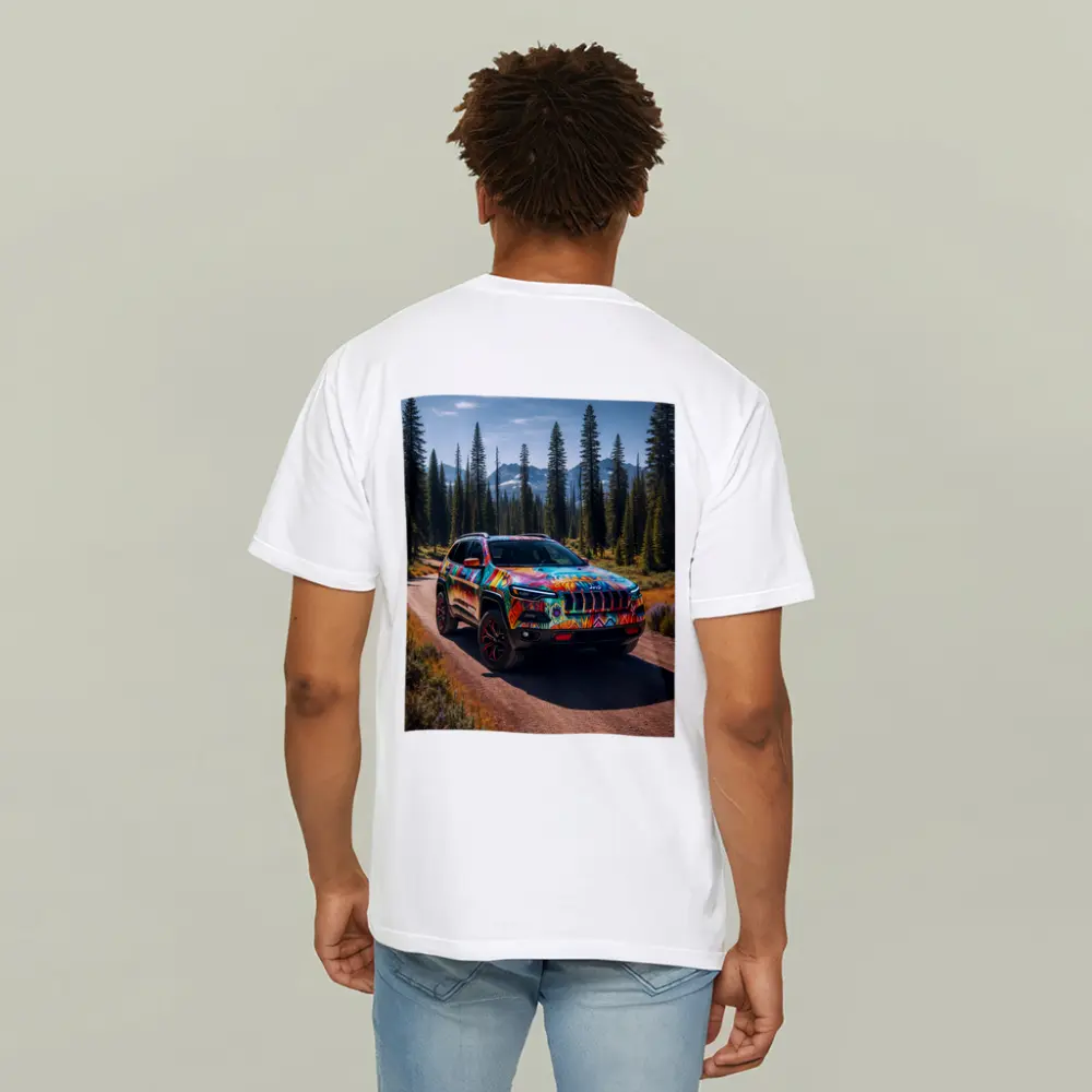 Jeep Cherokee Colorful Art Forest Trail – T-Shirts