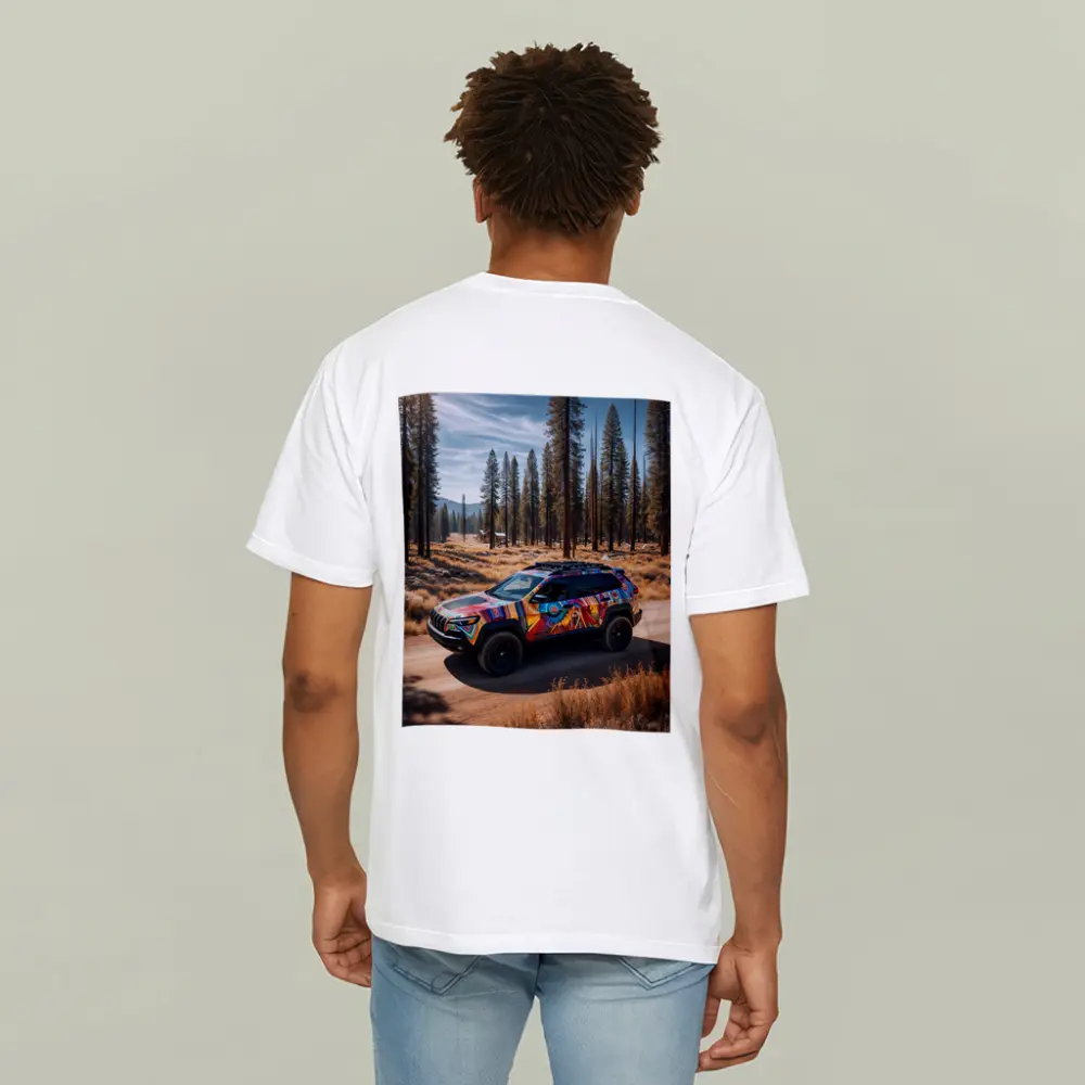 Jeep Cherokee Bold Colorful Wrap Forest Trail – T-Shirts