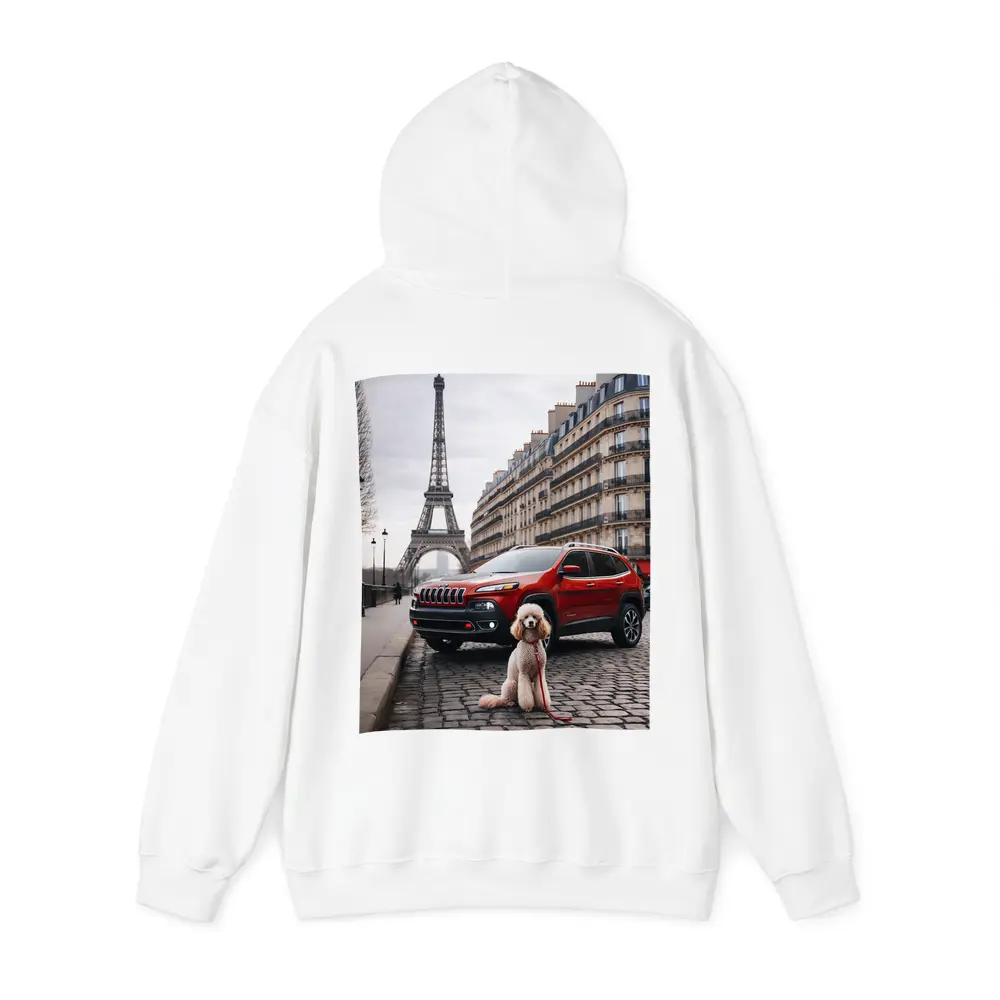 Red Jeep Cherokee Poodle Paris Eiffel Tower – Hoodies