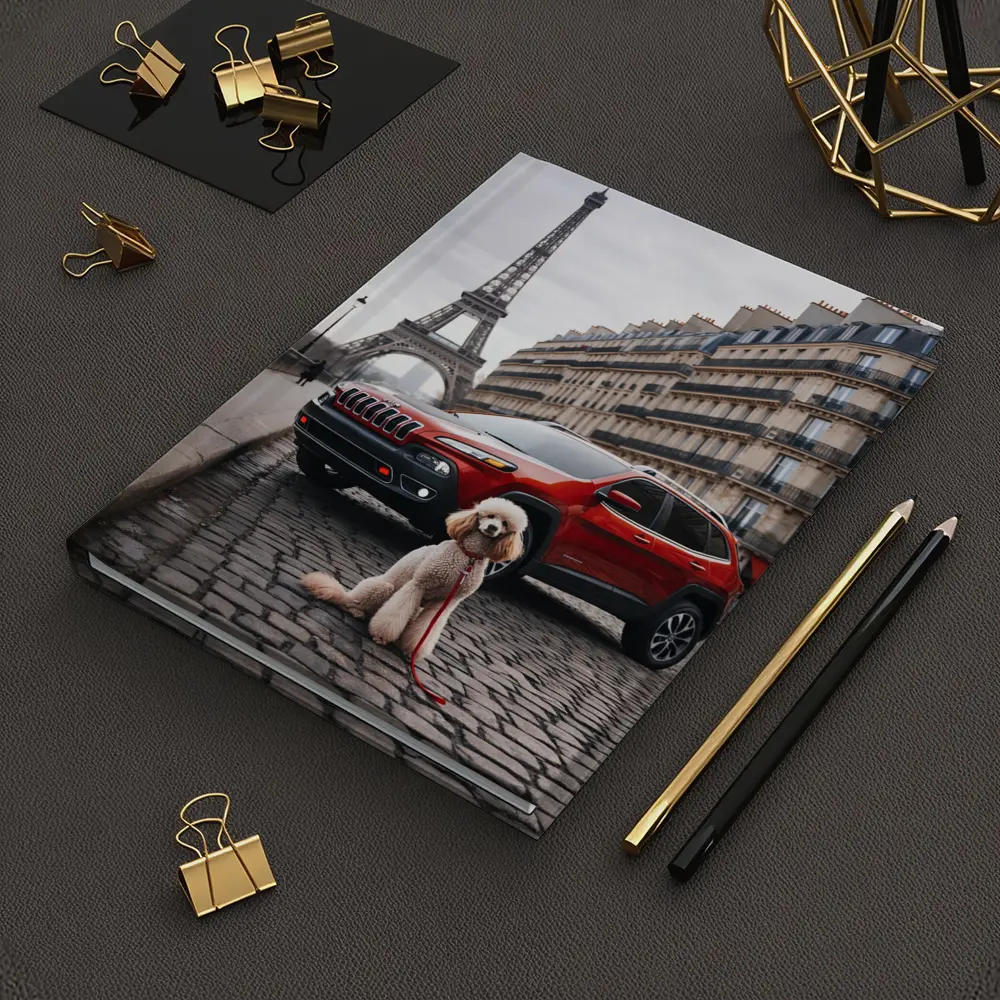 Red Jeep Cherokee Poodle Paris Eiffel Tower – Notebooks