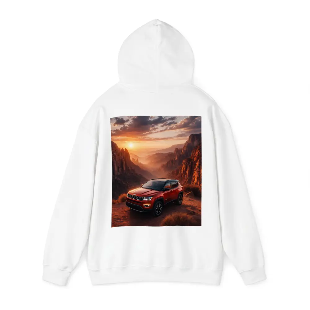 Jeep Compass Red SUV Canyon Sunset – Hoodies