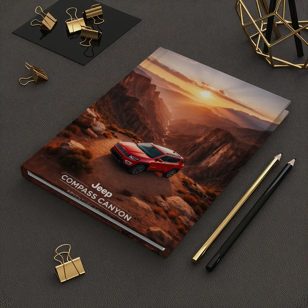 Jeep Compass Red SUV Canyon Sunset – Notebooks