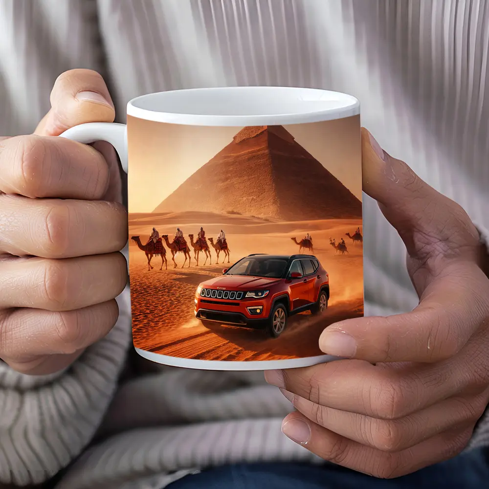 Jeep Compass Red Desert Egypt Pyramids – Mugs