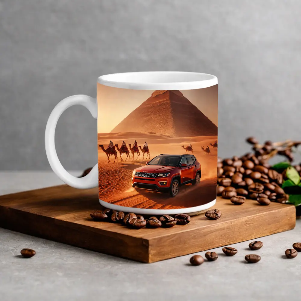 Jeep Compass Red Desert Egypt Pyramids – Mugs