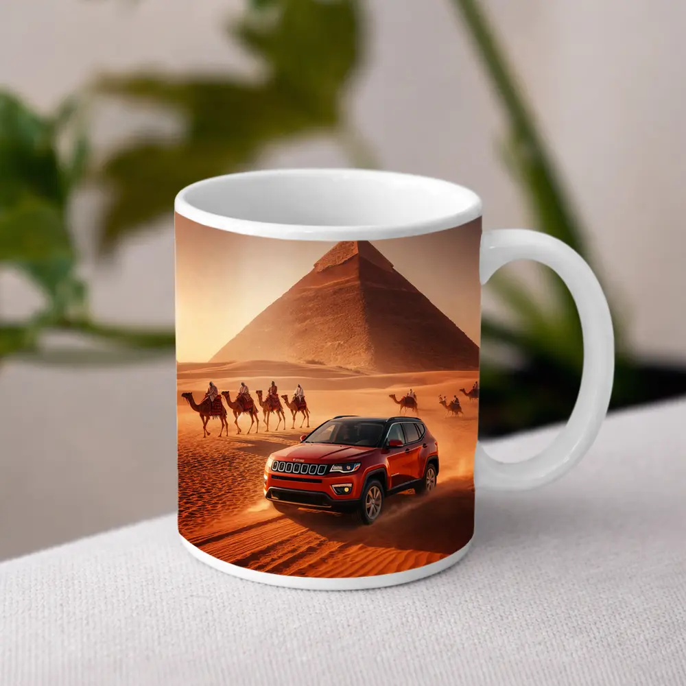 Jeep Compass Red Desert Egypt Pyramids – Mugs