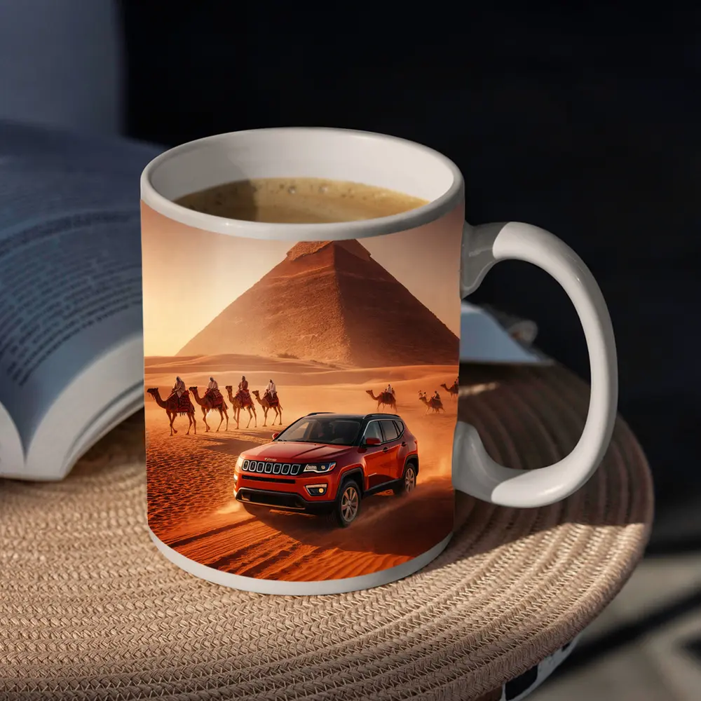 Jeep Compass Red Desert Egypt Pyramids – Mugs