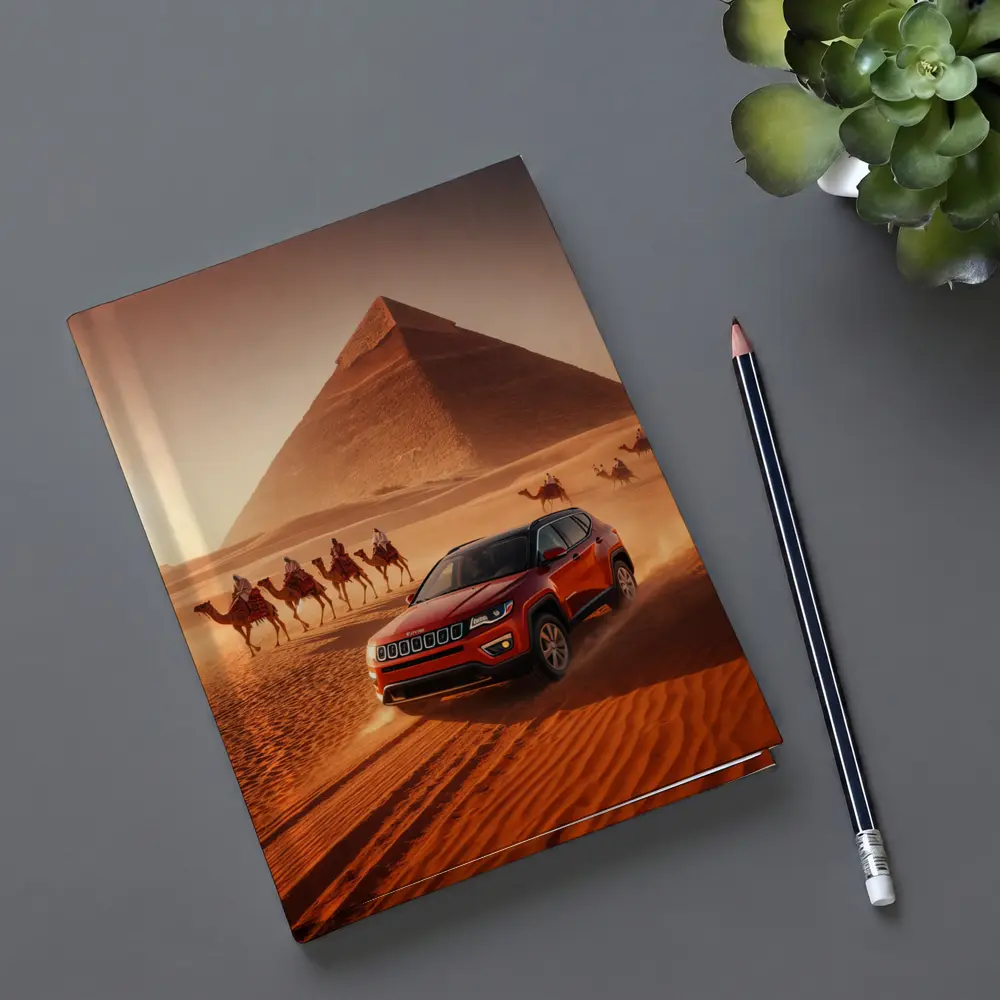 Jeep Compass Red Desert Egypt Pyramids – Notebooks