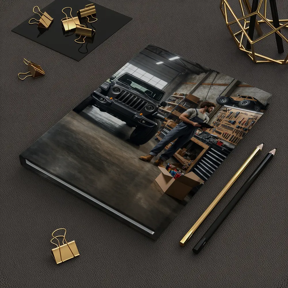 Jeep Gladiator Black Truck Inside Garage – Notebooks