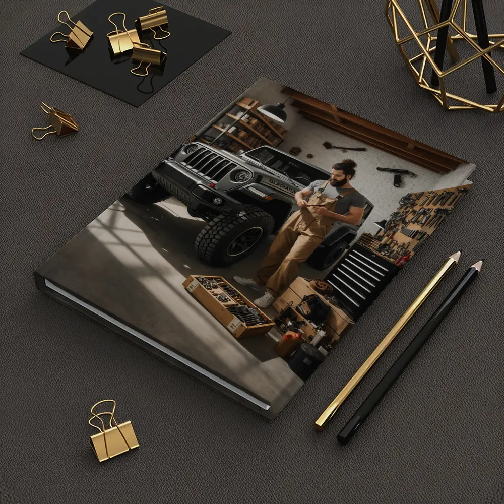 Jeep Gladiator In Workshop Garage Setting – Notebooks