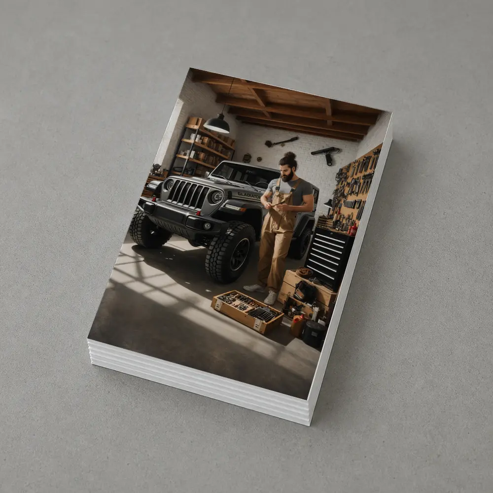 Jeep Gladiator In Workshop Garage Setting – Postcards