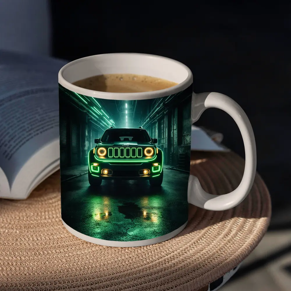 Jeep Renegade Neon Green Dark Urban Garage – Mugs