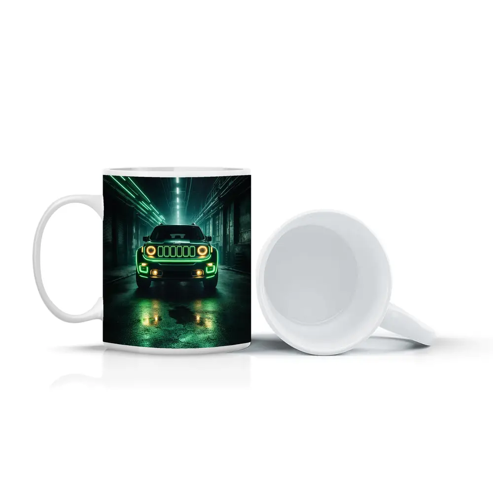 Jeep Renegade Neon Green Dark Urban Garage – Mugs