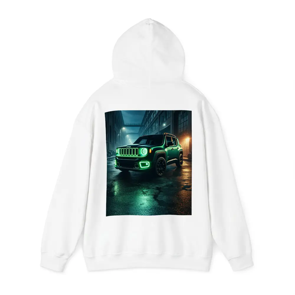 Jeep Renegade Neon Green Night City Street – Hoodies