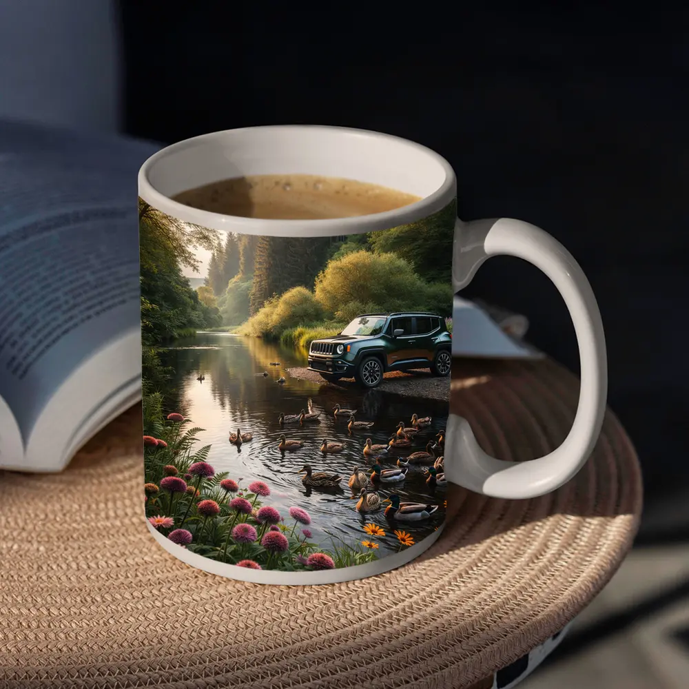 Jeep Renegade Parked by Forest River – Mugs