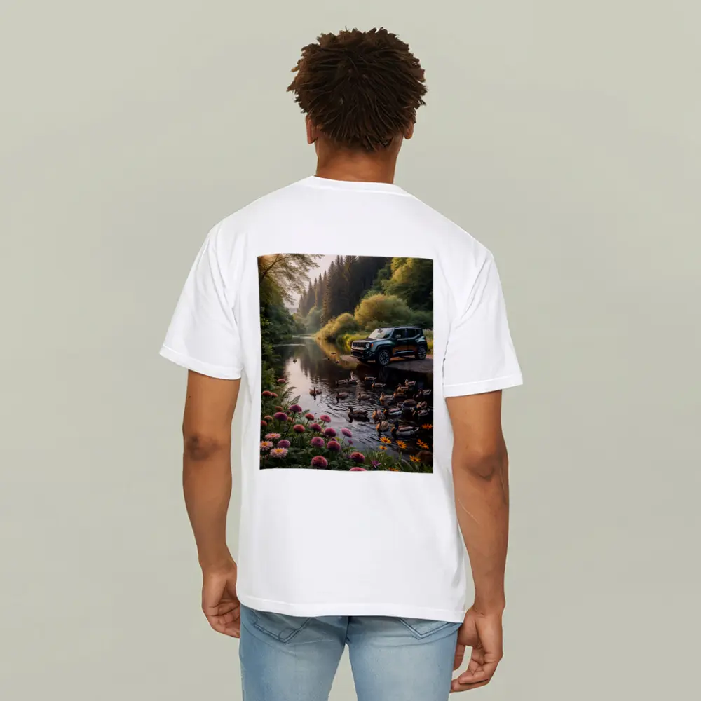 Jeep Renegade Parked by Forest River – T-Shirts