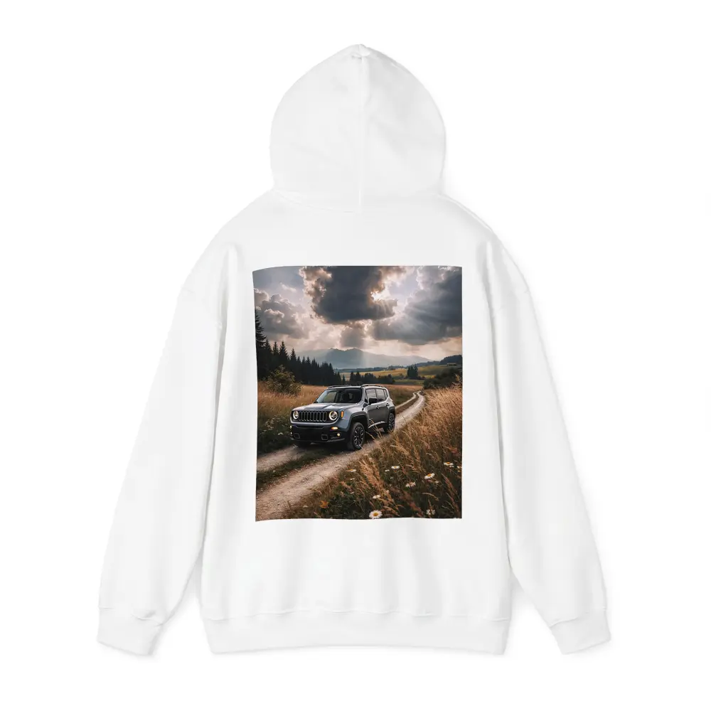Jeep Renegade On Dirt Road Countryside – Hoodies