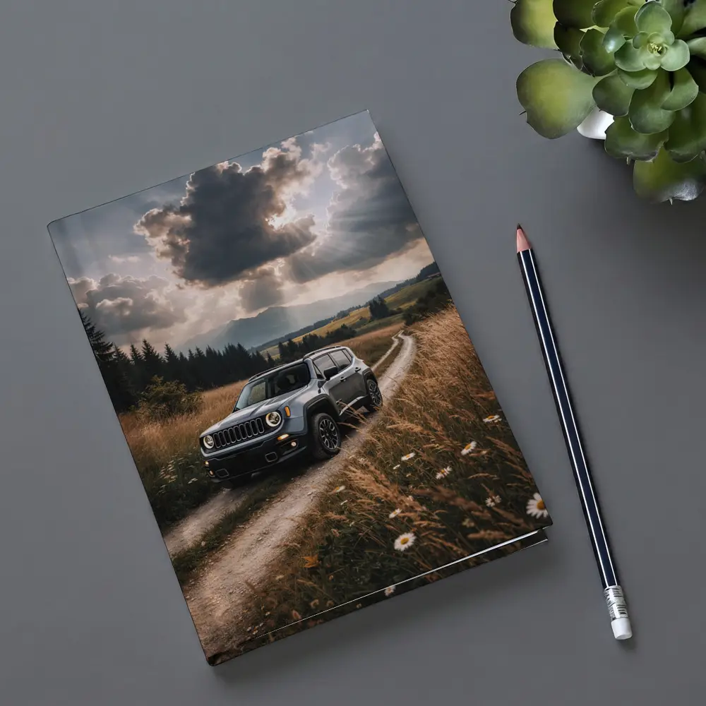 Jeep Renegade On Dirt Road Countryside – Notebooks