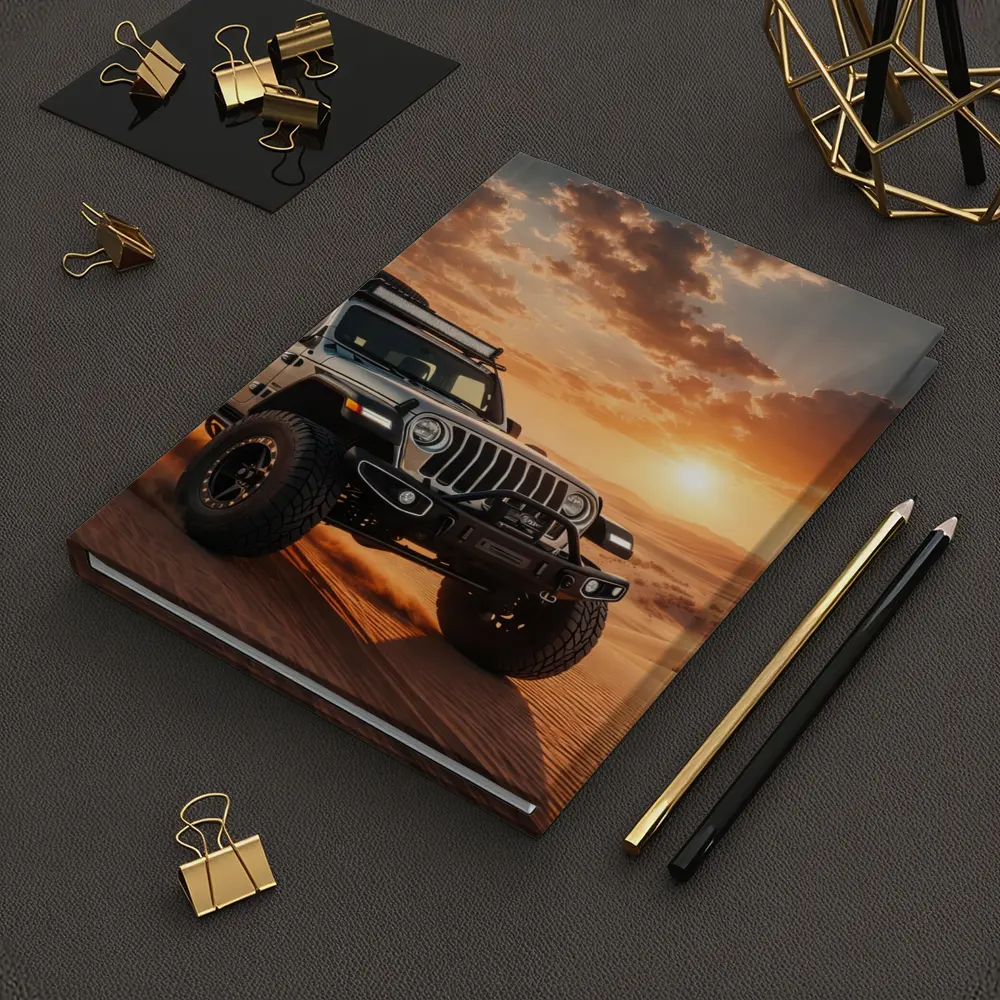 Jeep Wrangler Tearing Through Desert Dunes – Notebooks