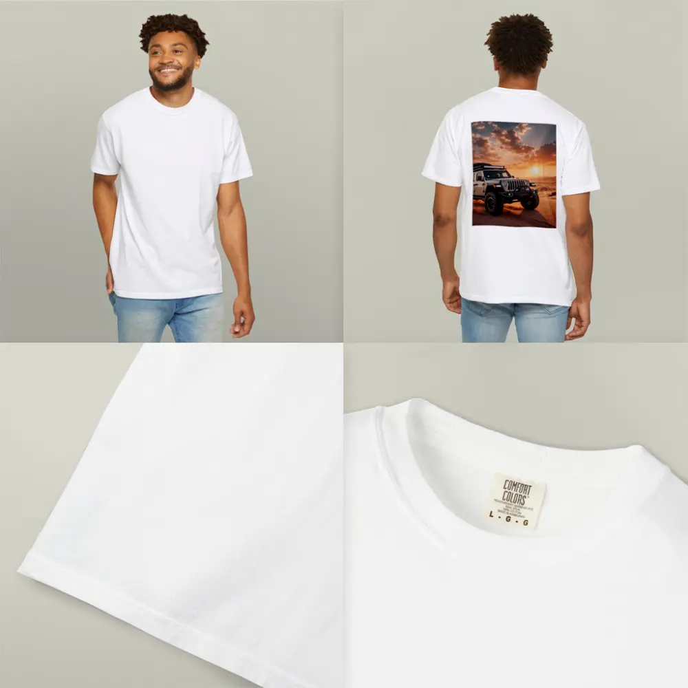 Jeep Wrangler Tearing Through Desert Dunes – T-Shirts