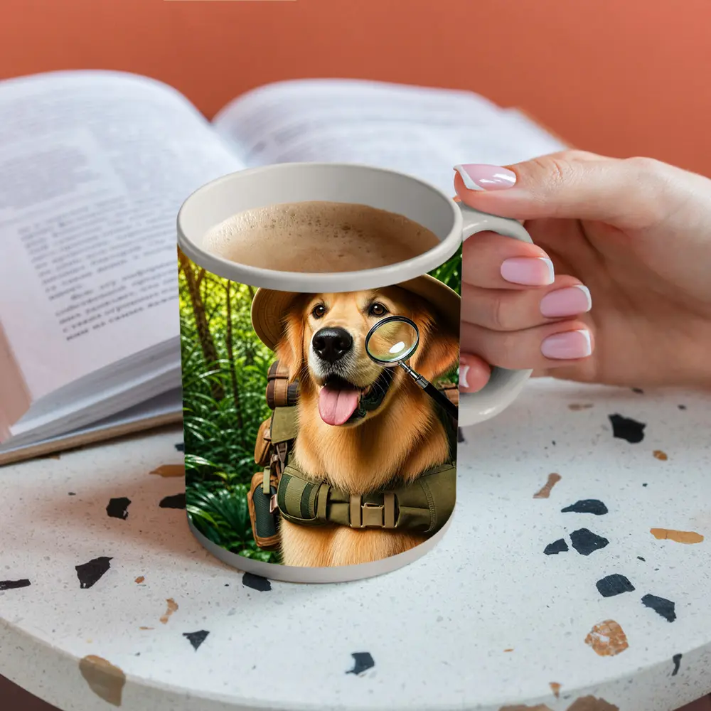 Golden Retriever Explorer Dog Jungle Adventure – Mugs