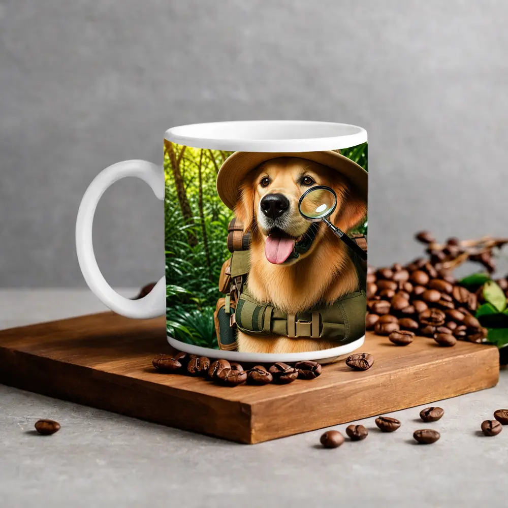 Golden Retriever Explorer Dog Jungle Adventure – Mugs