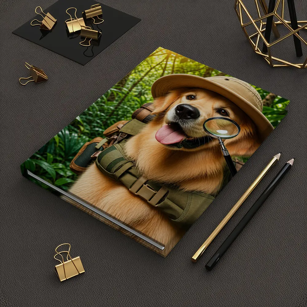 Golden Retriever Explorer Dog Jungle Adventure – Notebooks