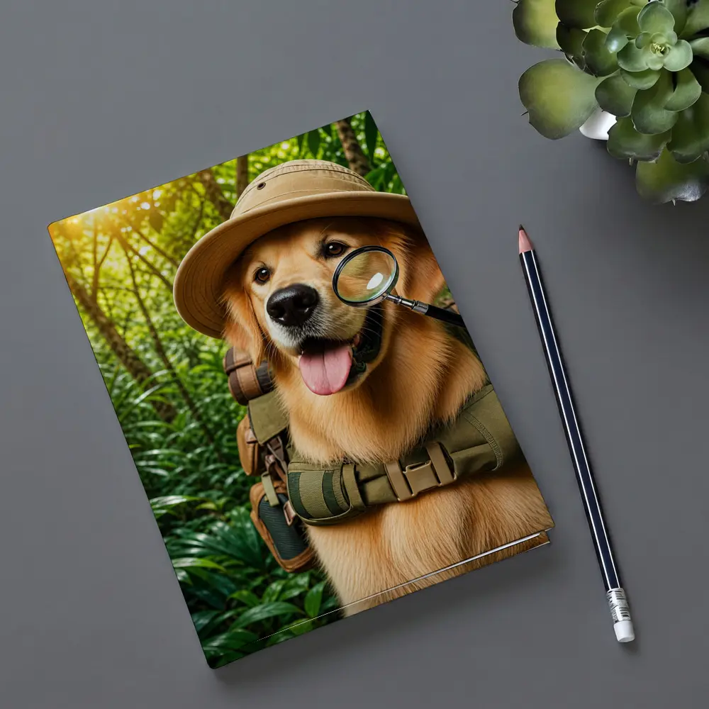 Golden Retriever Explorer Dog Jungle Adventure – Notebooks