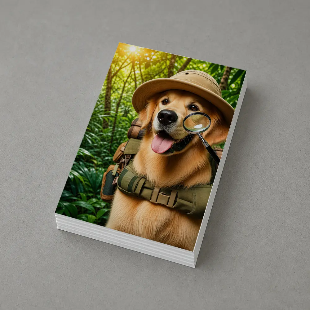 Golden Retriever Explorer Dog Jungle Adventure – Postcards