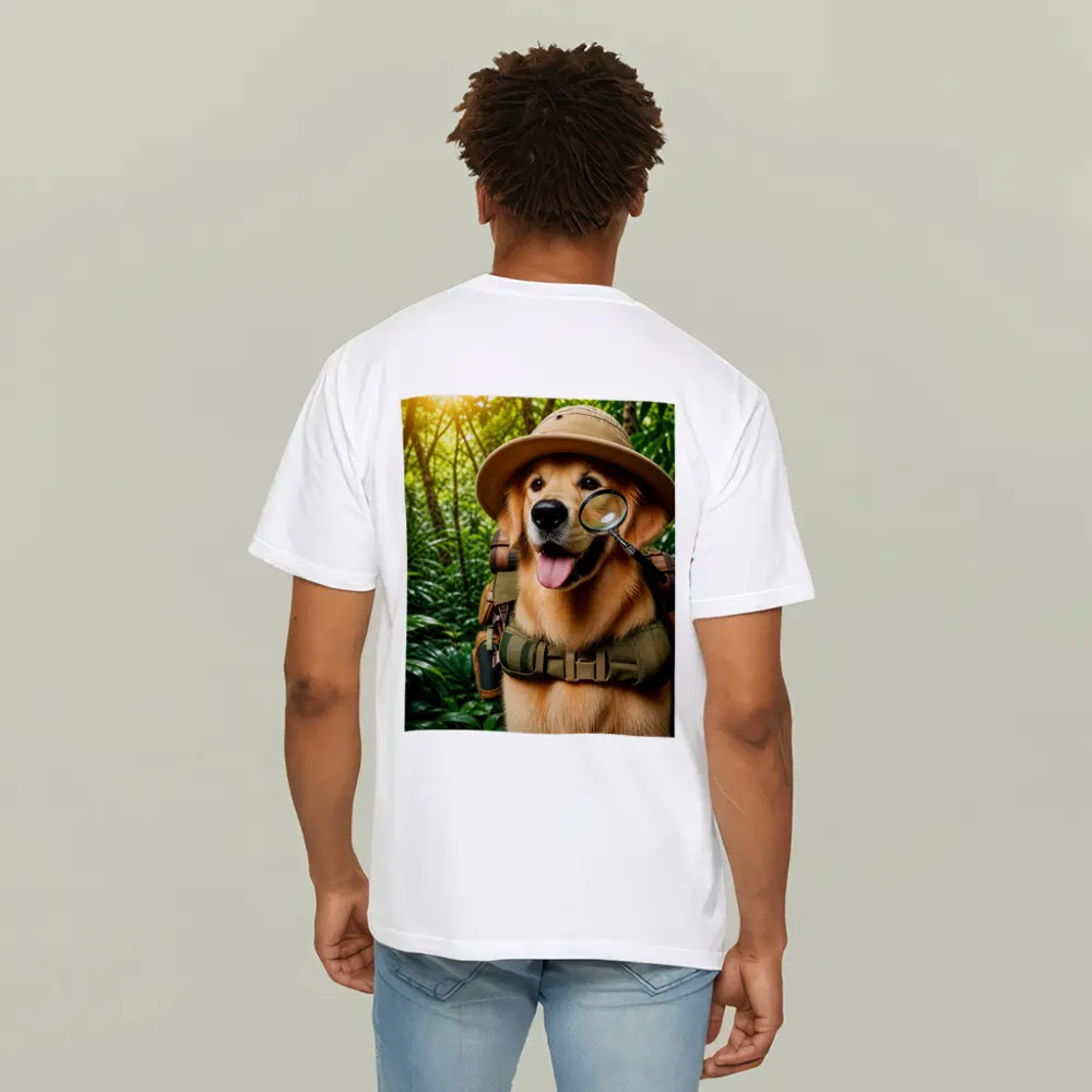 Golden Retriever Explorer Dog Jungle Adventure – T-Shirts