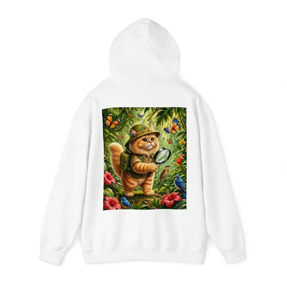 Persian Cat Explorer in Tropical Jungle – Hoodies