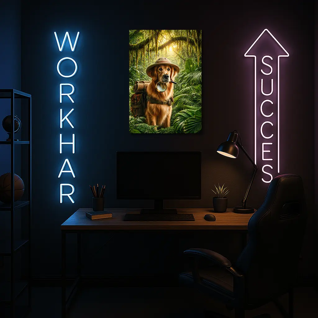 Golden Retriever Explorer Dog Jungle Adventure – Wall Art