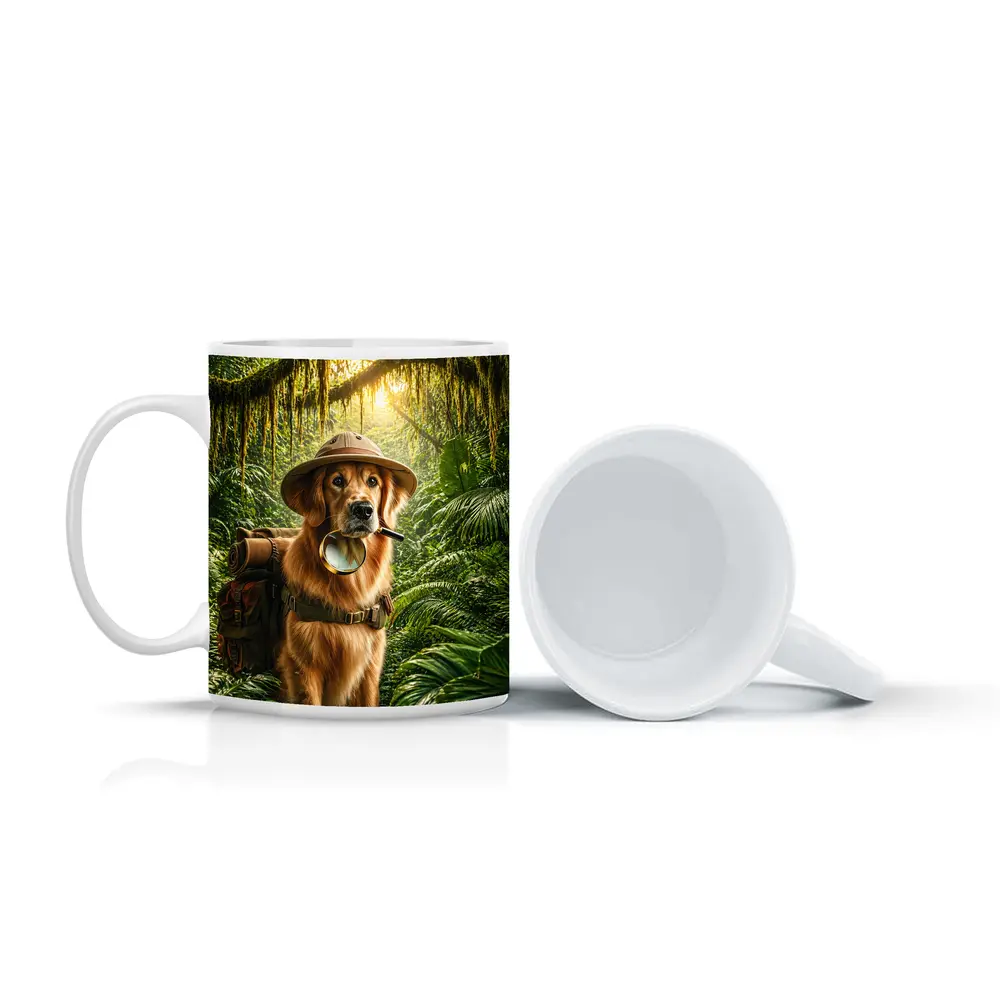 Golden Retriever Explorer Dog Jungle Adventure – Mugs