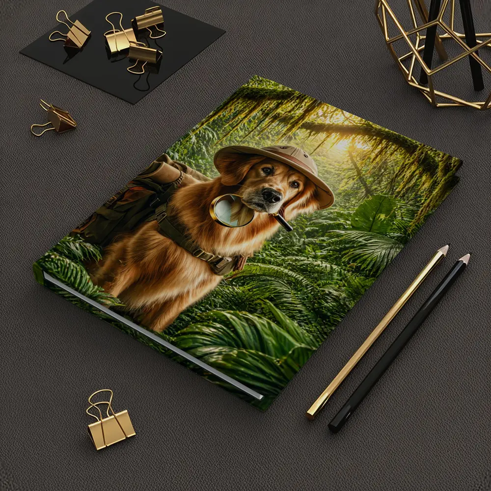 Golden Retriever Explorer Dog Jungle Adventure – Notebooks