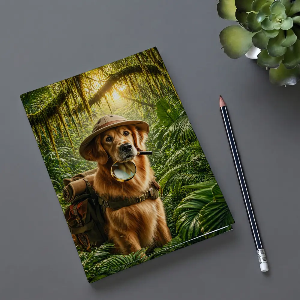 Golden Retriever Explorer Dog Jungle Adventure – Notebooks