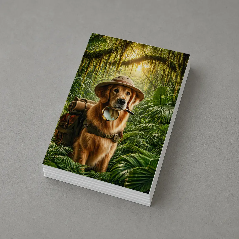 Golden Retriever Explorer Dog Jungle Adventure – Postcards