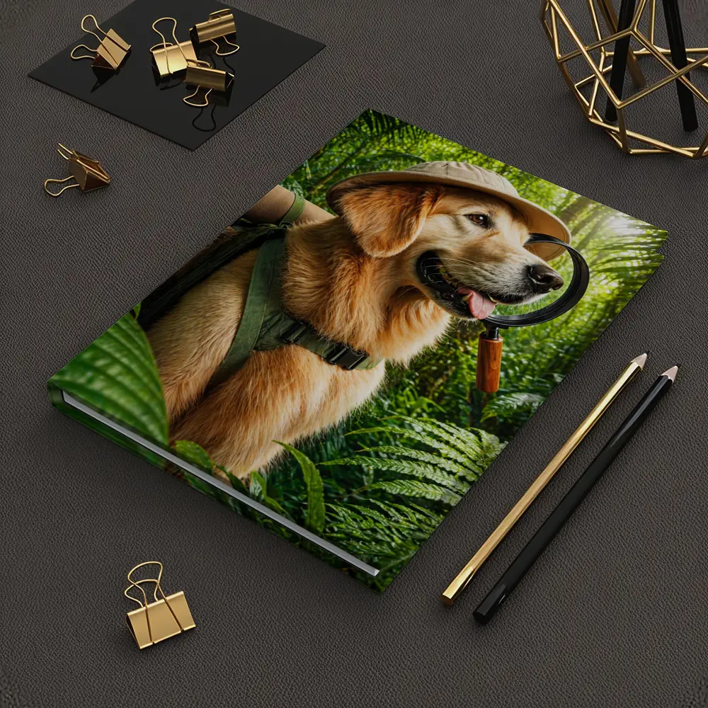 Golden Retriever Explorer in Jungle Adventure – Notebooks