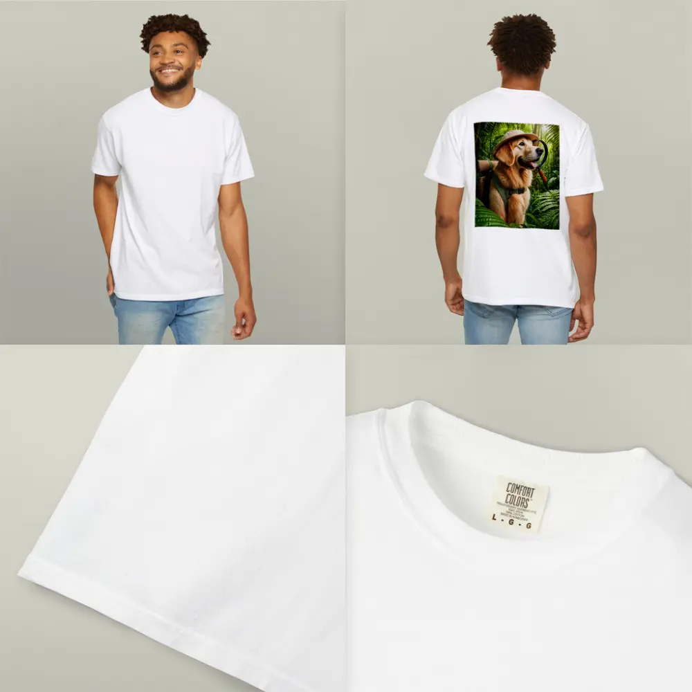 Golden Retriever Explorer in Jungle Adventure – T-Shirts