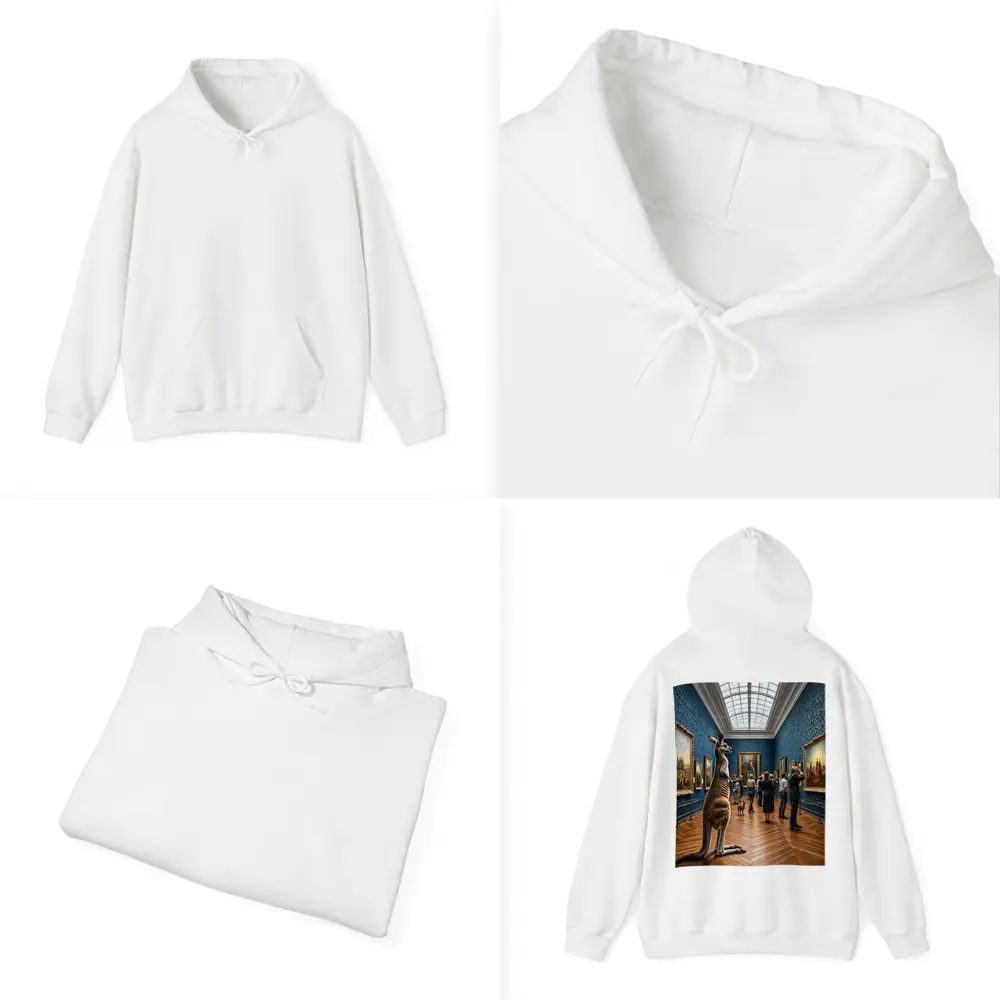 Kangaroo Standing Inside Classic Art Museum – Hoodies