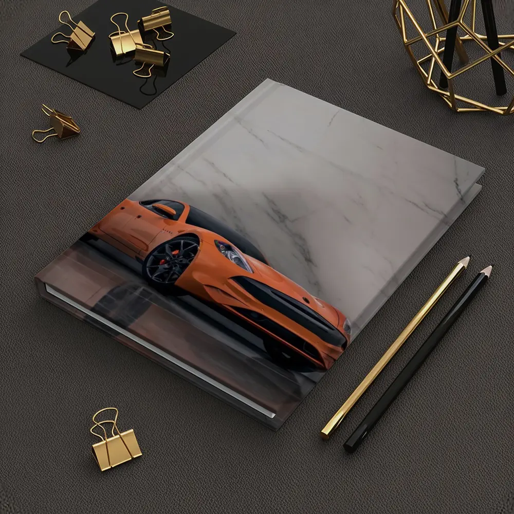 Karma GS6 Orange Sports Car Marble Background – Notebooks