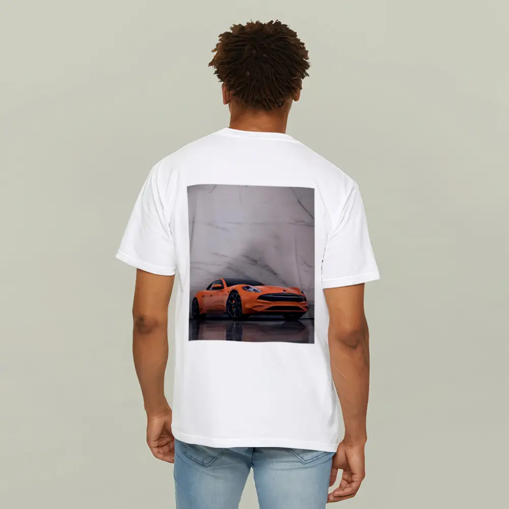 Karma GS6 Orange Sports Car Marble Background – T-Shirts